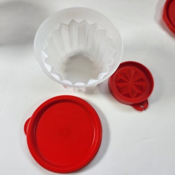 Tupperware Red and White Kitchen Food Storage Set - Picture 2 of 9